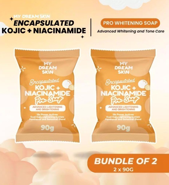 2 pcs My Dream Skin – Kojic + Niacinamide Soap 90 g New Packaging & Big size