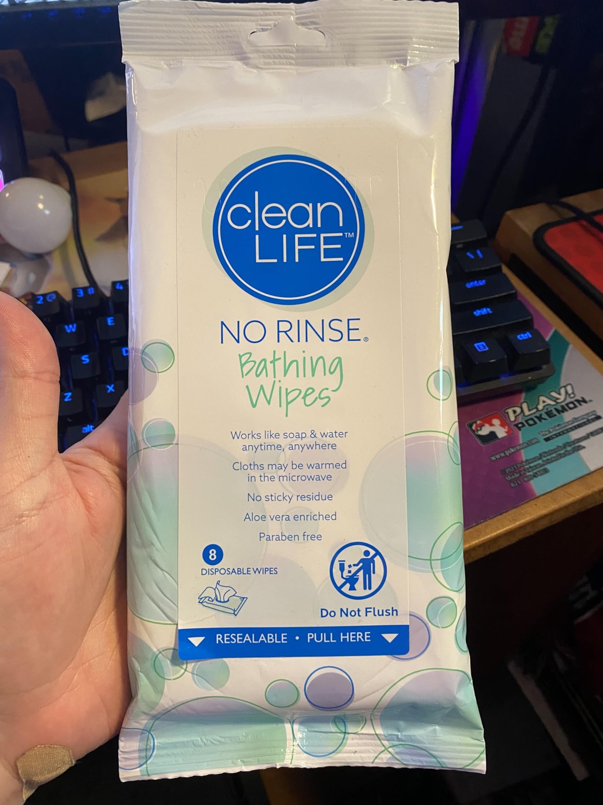 No-Rinse Bathing Wipes by Cleanlife Products (24 Pack), Premoistened and Aloe…