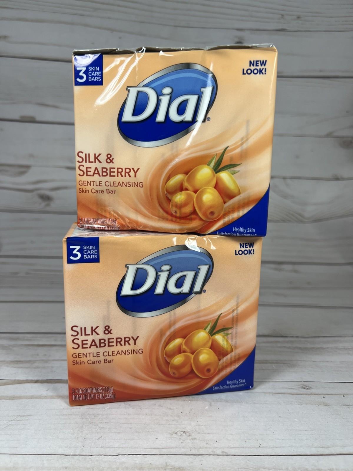 Dial Silk & Seaberry Gentle Cleansing Skin Care Bar 3-Count (2Packages) Rare