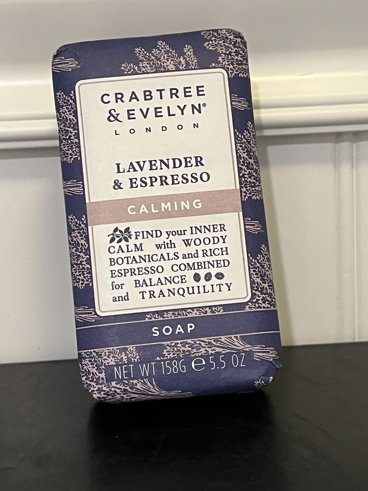 Crabtree and Evelyn Lavender & Espresso Bar Soap 5.6 oz. 158g BN Free shipping