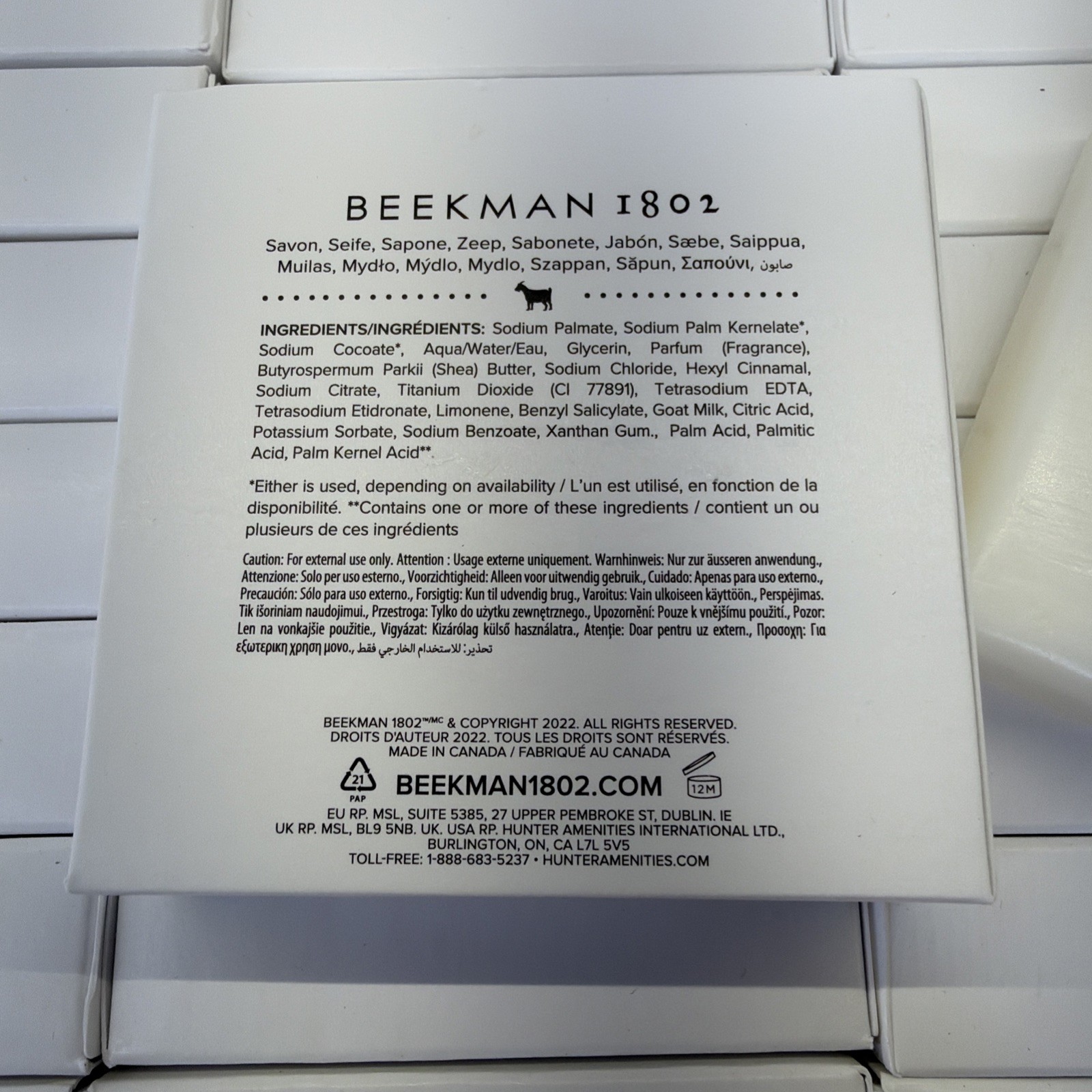 Pack of 25 Beekman 1802 Body Bar Soap Fresh Air Scent 2oz Each Travel Size