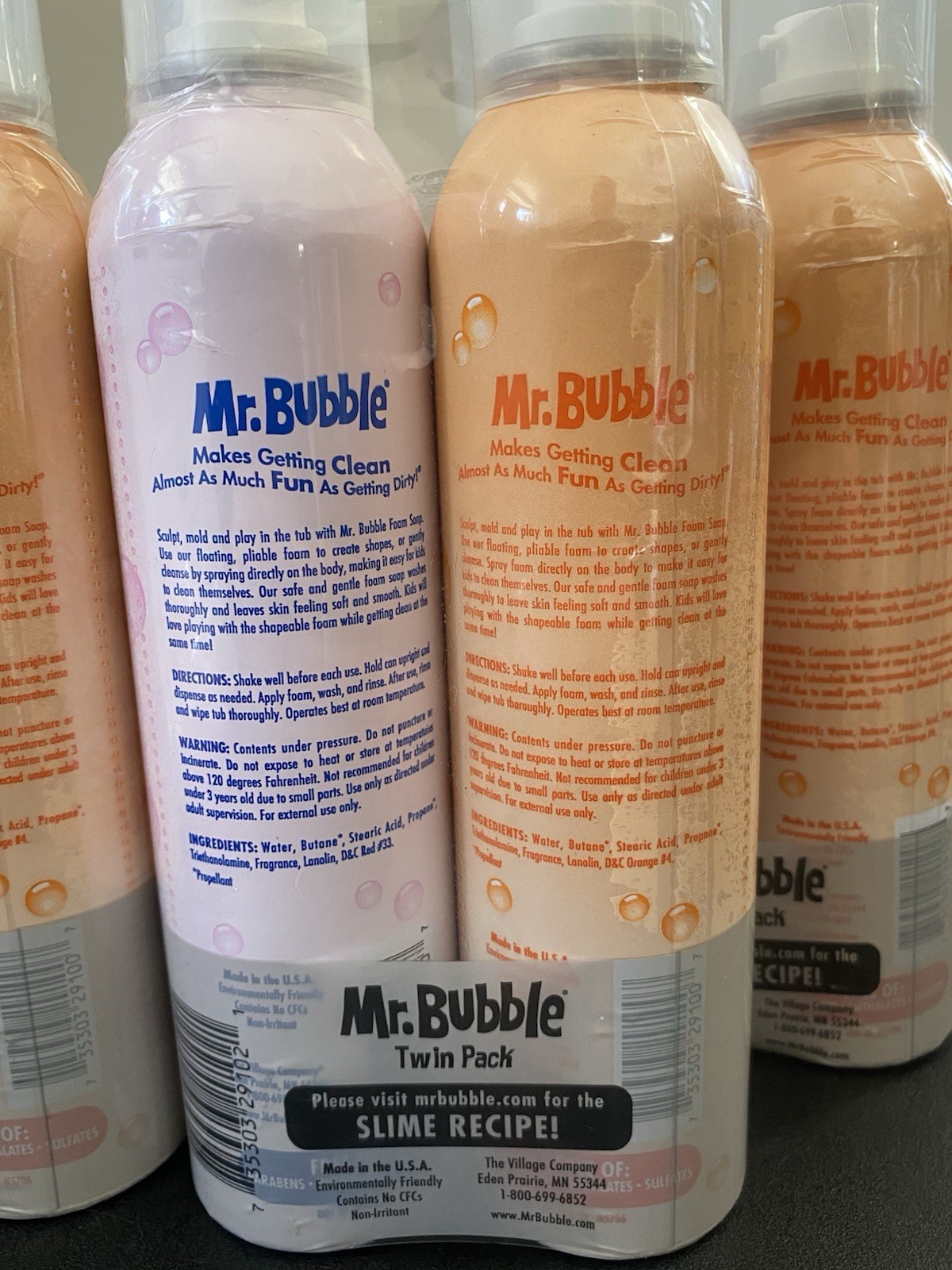 RARE Mr. Bubble Foam Soap Twin Pack – Orange Cream & Cotton Candy – DISCONTINUED