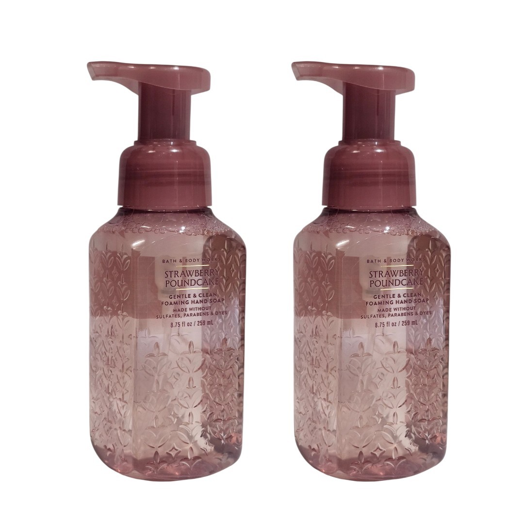 2 NEW Bath & Body Works Strawberry Pound Cake Gentle Foaming Hand Soap 8.75 oz
