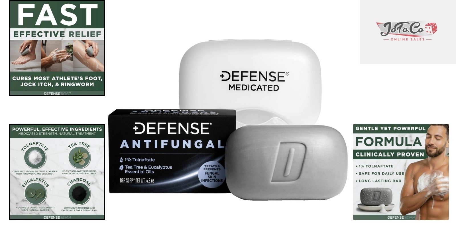 1% Tolnaftate Antifungal Soap in Snap-Tight Case | Effective Itch Control, 4.2oz