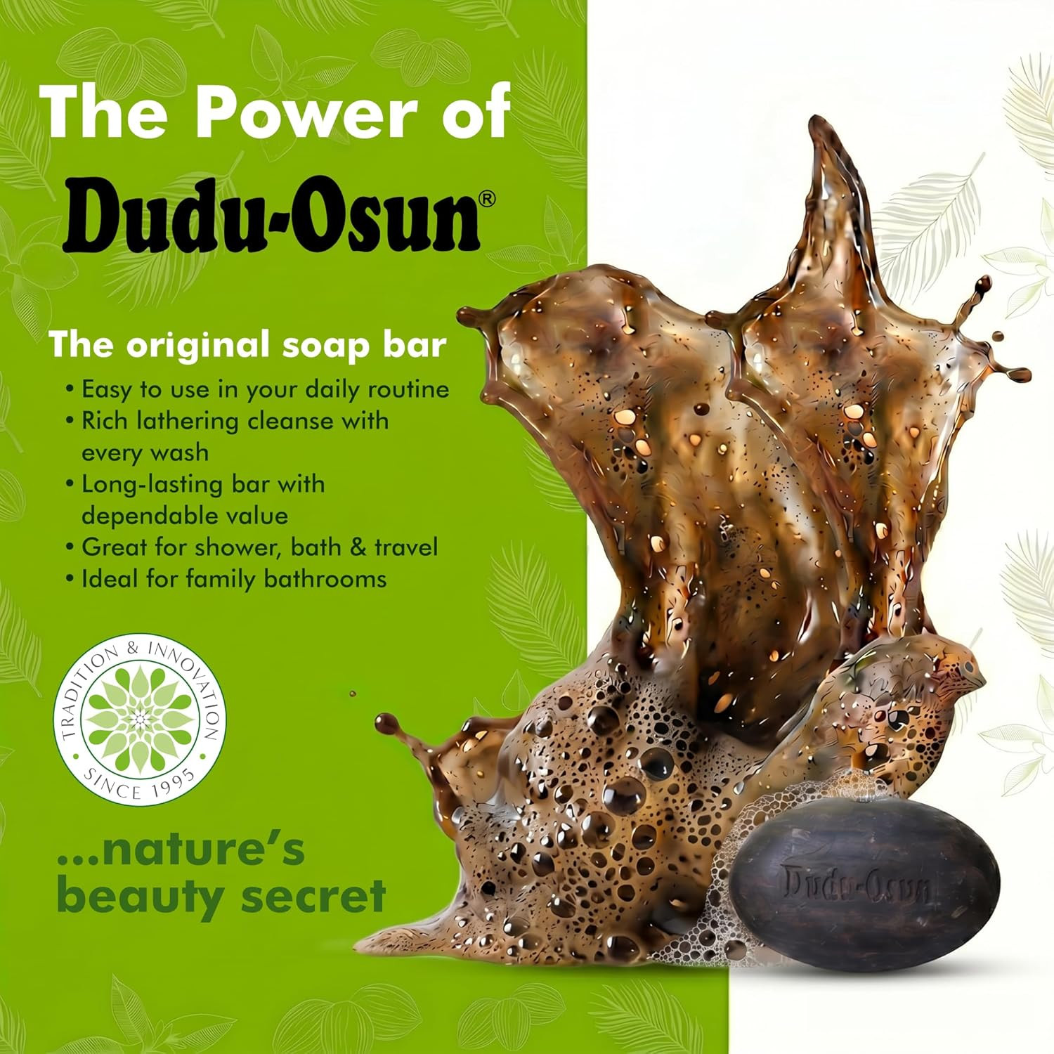 Tropical Naturals Dudu-Osun African Black Soap Bar 5.3 Oz – 24 Count Bulk Pack,