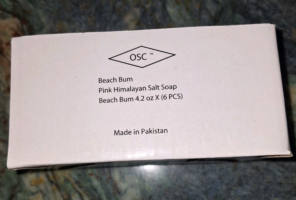 Original Salt Co. Pink Himalayan Salt Soap 4.2 Oz 120g 6 Bars NIB BEACH BUM