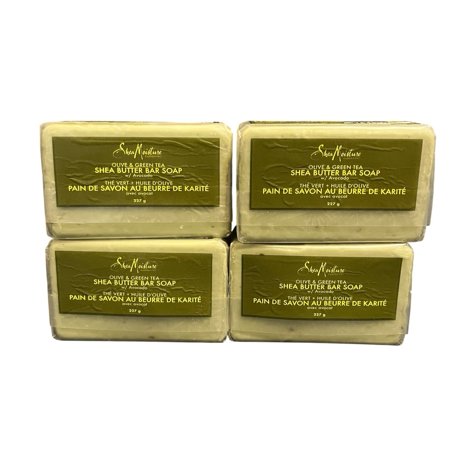 4X Shea Moisture Olive & Green Tea Shea Butter Bar Soap Avocado Aging Skin 8 oz