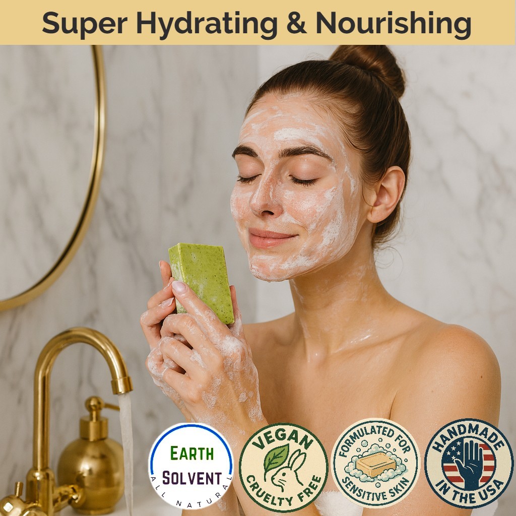 Moringa Lemon Kojic Acid Brightening Bar Soap for Acne, Wrinkles & Anti Aging