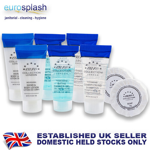 Conditioning Shampoo+ Shower Gel+ Body Lotion+ Soap Set -20ml-40pk (10each) Euro