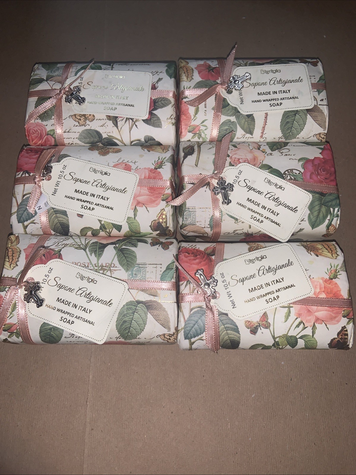 6x Sapone Original Rose Scented 10.5 Oz Soap Bars