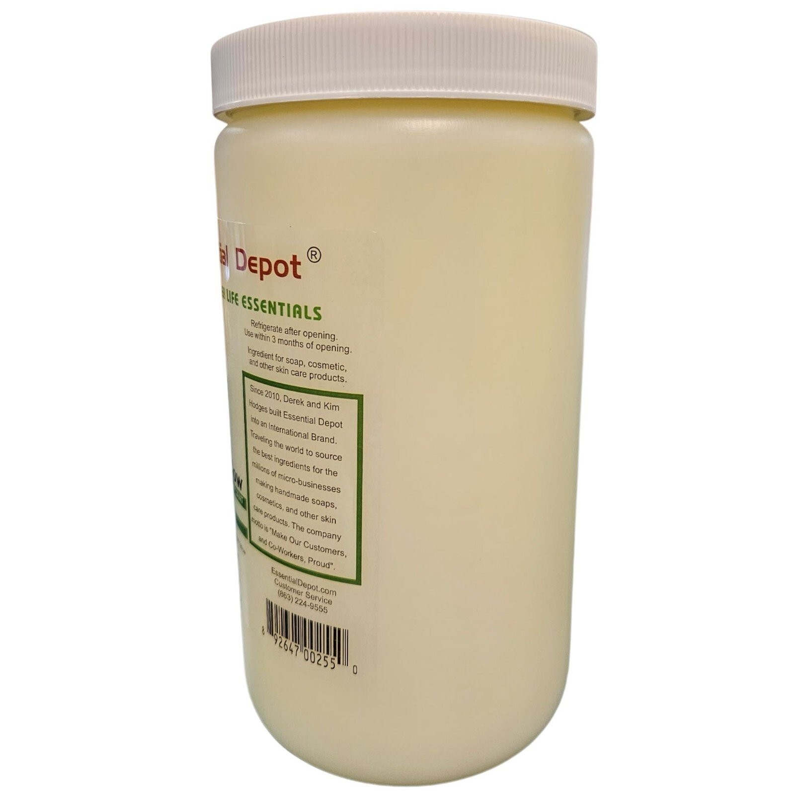 Beef Tallow-2lbs-1 quart HDPE container-GRASS FED-Not Hydrogenated