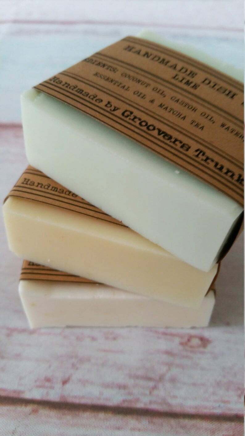 Handmade Dish Washing Soap Bars 3 Pack Citrus Aromatherapy Zero Waste 100 Grams