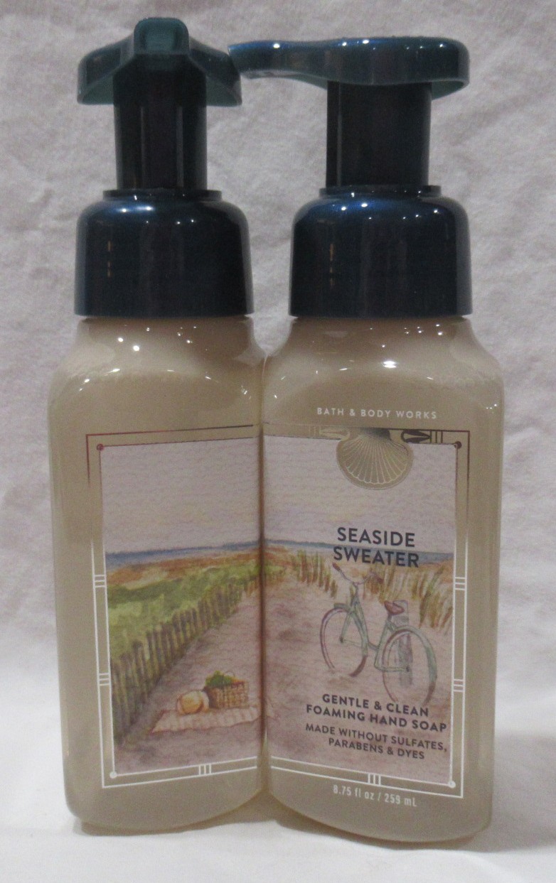 Bath & Body Works Gentle & Clean Foaming Hand Soap Set Lot of 2 SEASIDE SWEATER