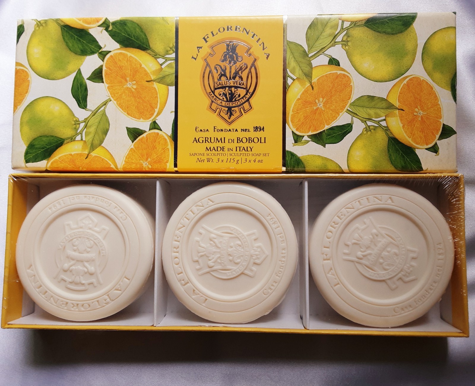 La Florentina Agrumi de Boboli Scented Round 4oz 3bar Soaps