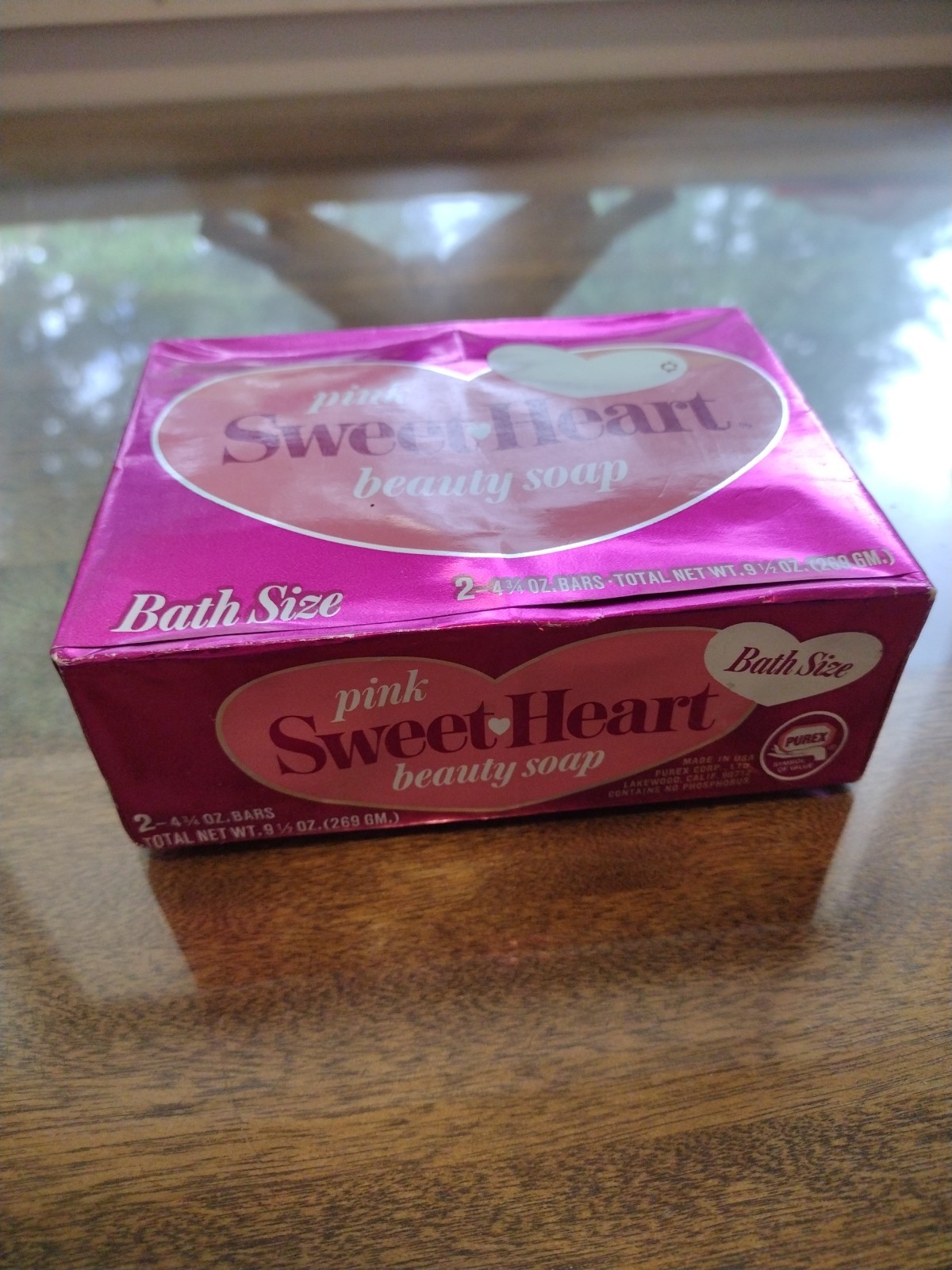 Vintage Sweet Heart Beauty Soap Pink 2 pack NOS Purex – Full Size Great Props