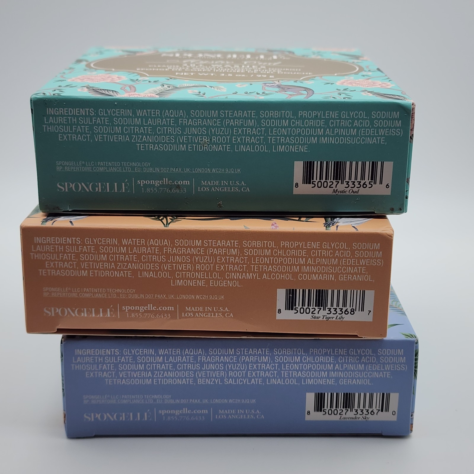 Spongelle Art Chinois Mystic Oud, Lavender Sky, Star Tiger Lily Body Wash Sponge