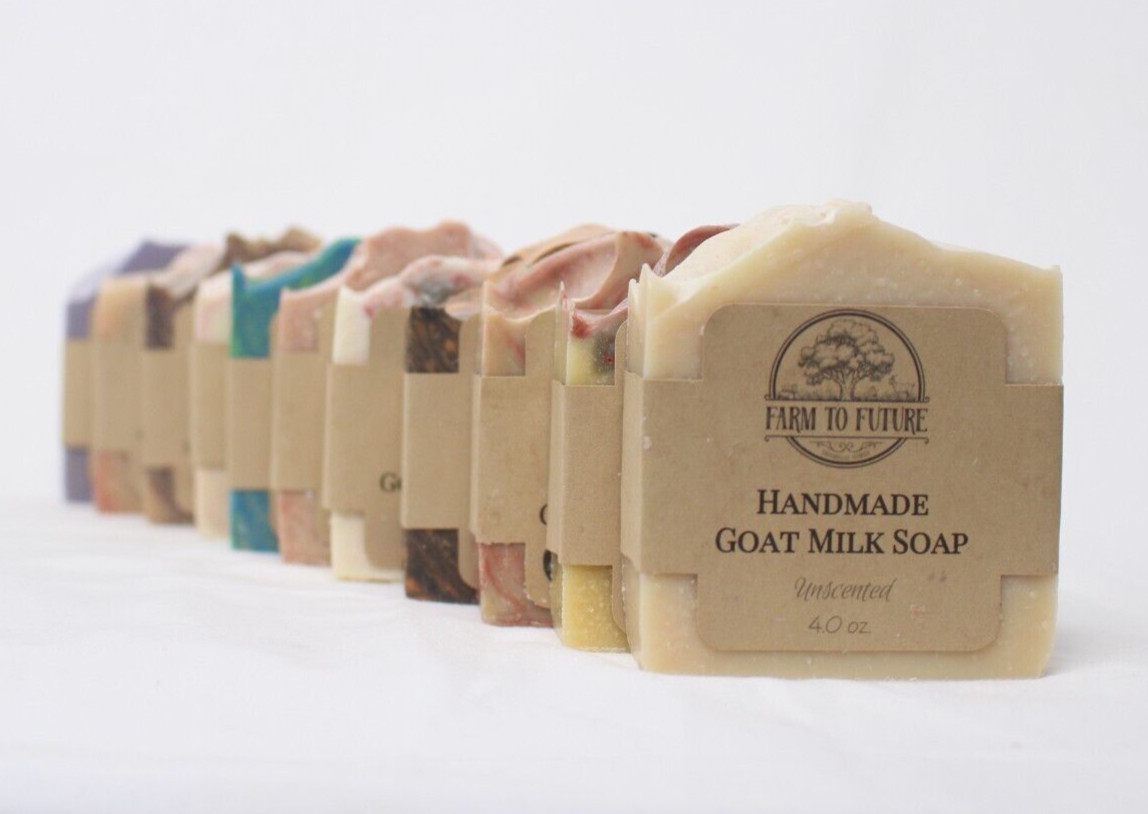 4oz Handmade Goat Milk Soap, Clover Aloe, Sensitive Skin, Natural Soap