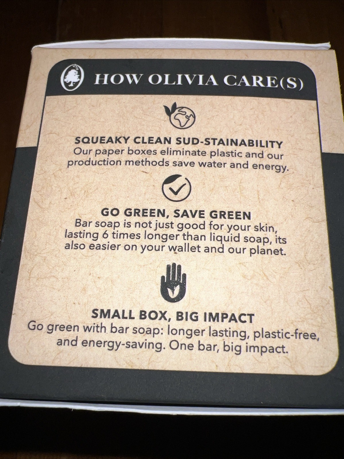 NIB Olivia Care AFRICAN BLACK BAR SOAP Hydrating SHEA 3pc Set 5oz each