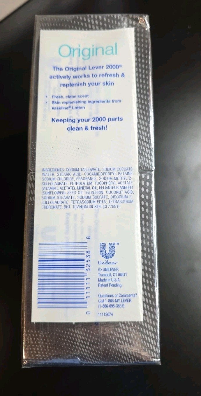 (8) NOS Lever 2000 with Vaseline Bar Soa Original 4.5 oz Each SEALED