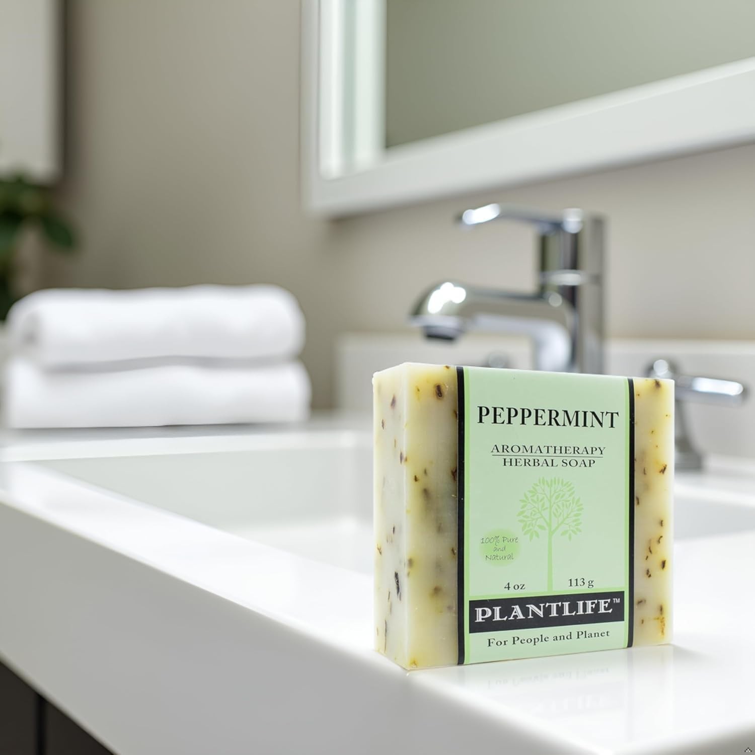 Revitalizing Peppermint Natural Bar Soap, 4 oz – Eco-Friendly & Nourishing