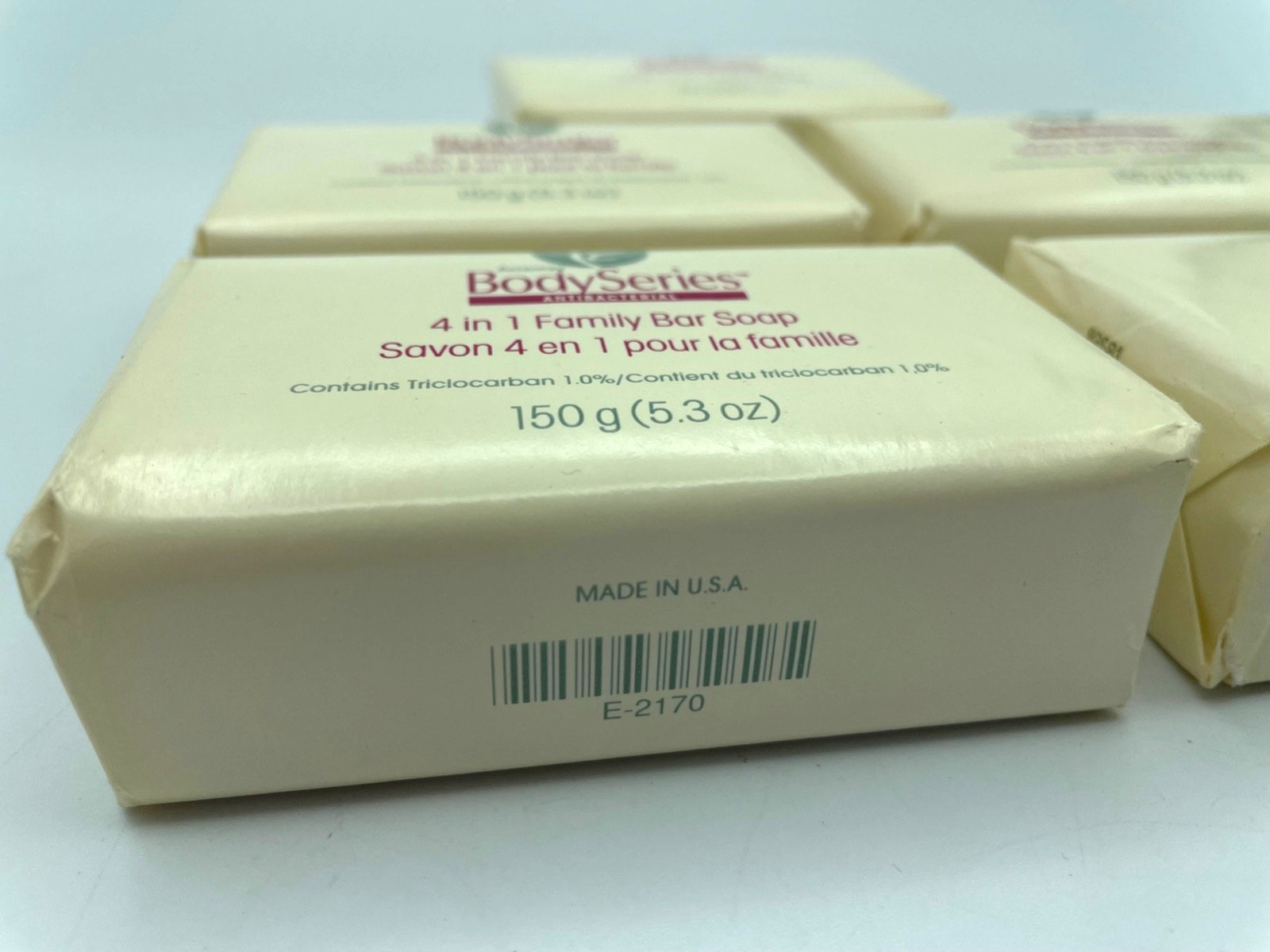Vtg AMWAY Body Series 4 in 1 Antibacterial Bar Soap W/ Triclocarban 1% 5 Bars