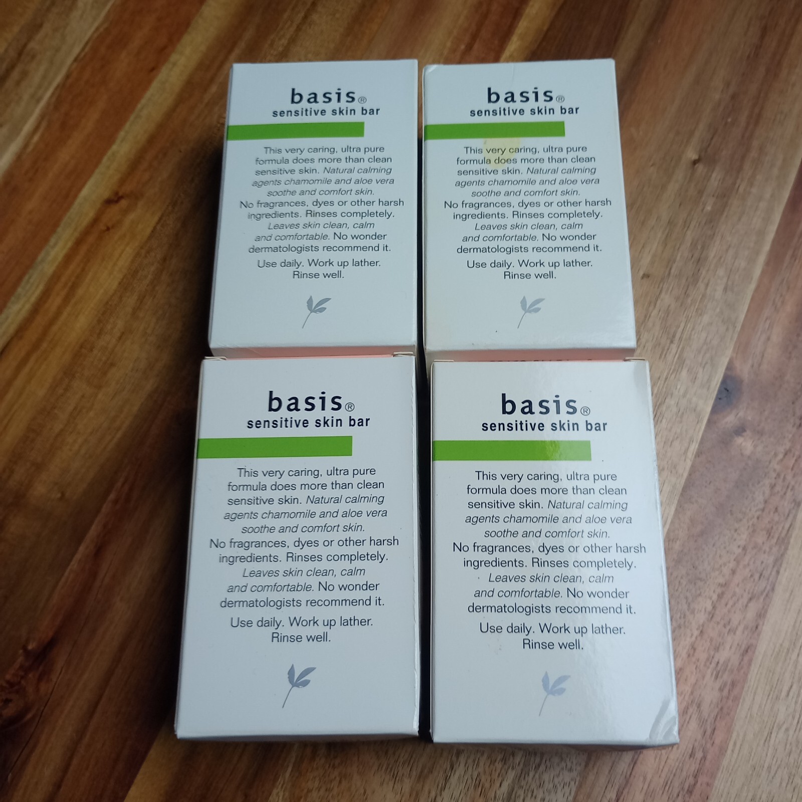 Basis Sensitive Skin Bar Soap Body Wash Bar Cleans and Soothes Chamomile 4