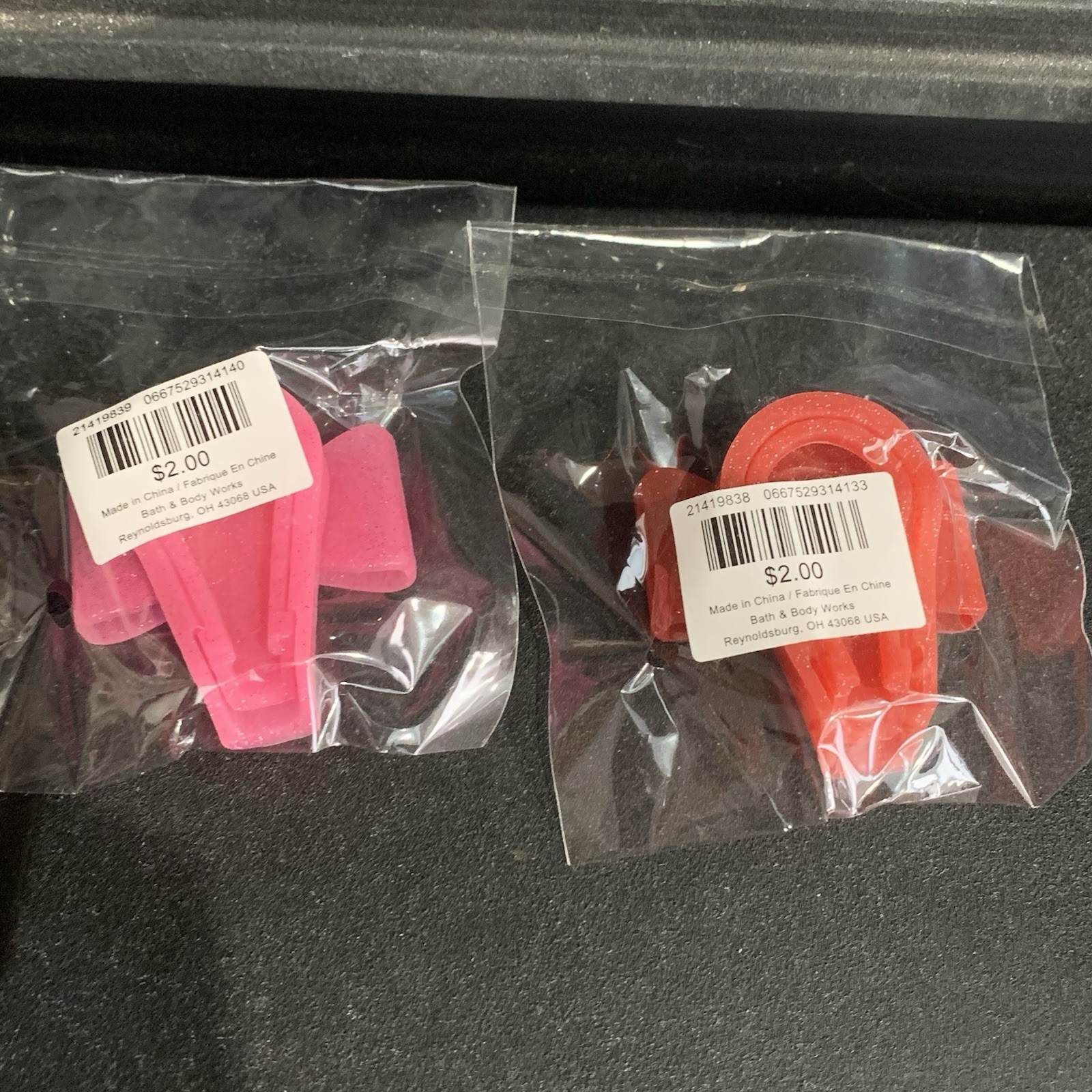 Bath & Body Works Decorative Soap Toppers Holiday Bows Red Pink NWT Set Of 2