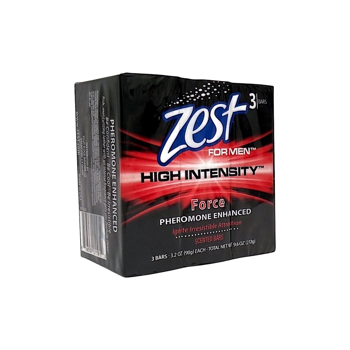 3 Bars Zest for Men High Intensity FORCE Pheremone Enhanced Scent Bar Soap New