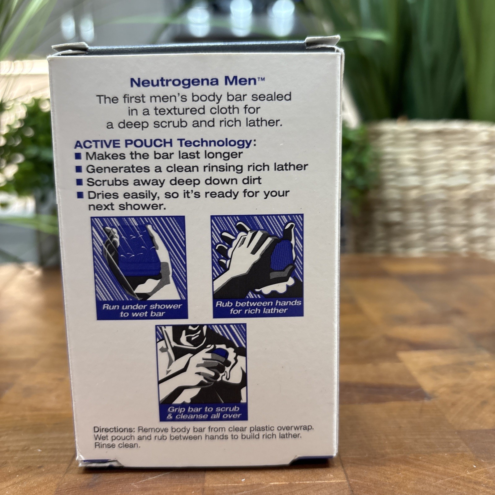 Vtg Neutrogena Men Power Scrub Deodorant Bar Soap Body Bar Textured Cloth RARE