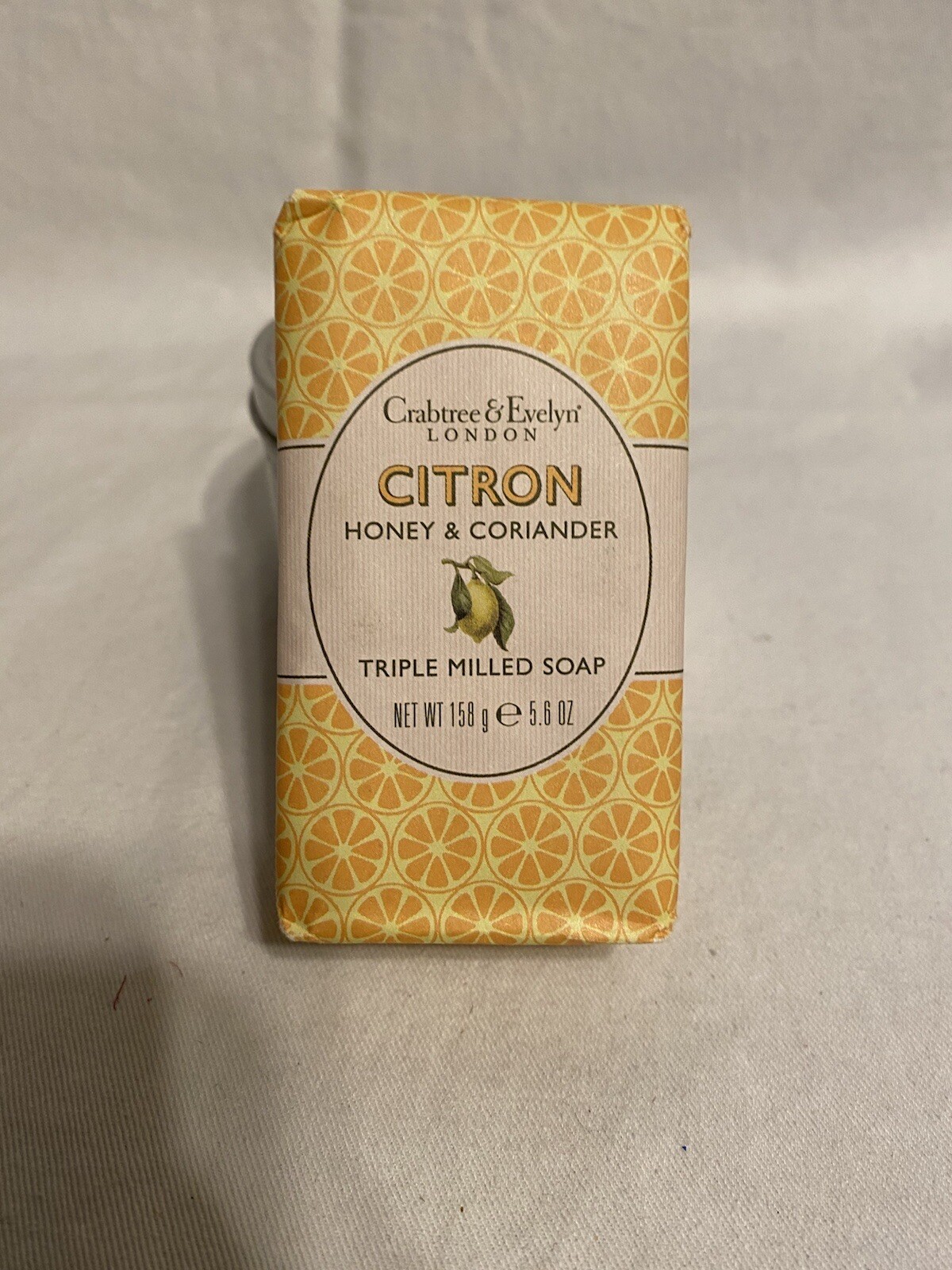 Crabtree & Evelyn Citron Honey & Coriander Refreshing Body Bar Soap NEW 5.6 oz