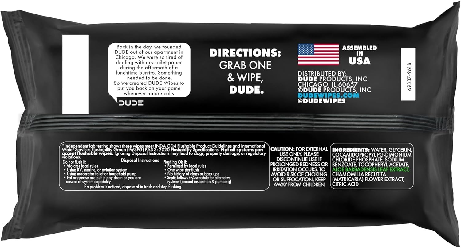 Extra-Large Unscented Flushable Wipes – 6 Pack for Comfortable Everyday Hygiene