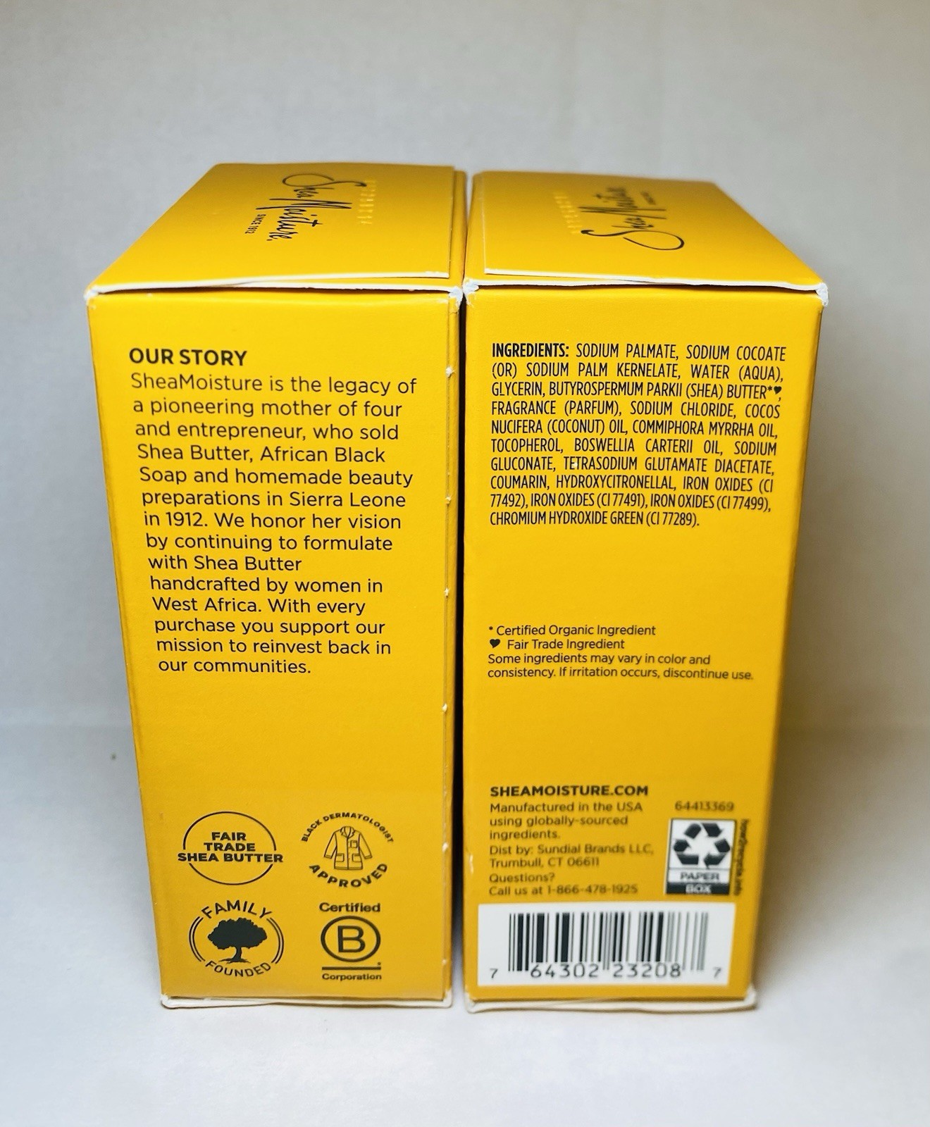 2 New Shea Moisture Raw Shea Butter Soap w/ Frankincense & Myrrh 8 oz Bars