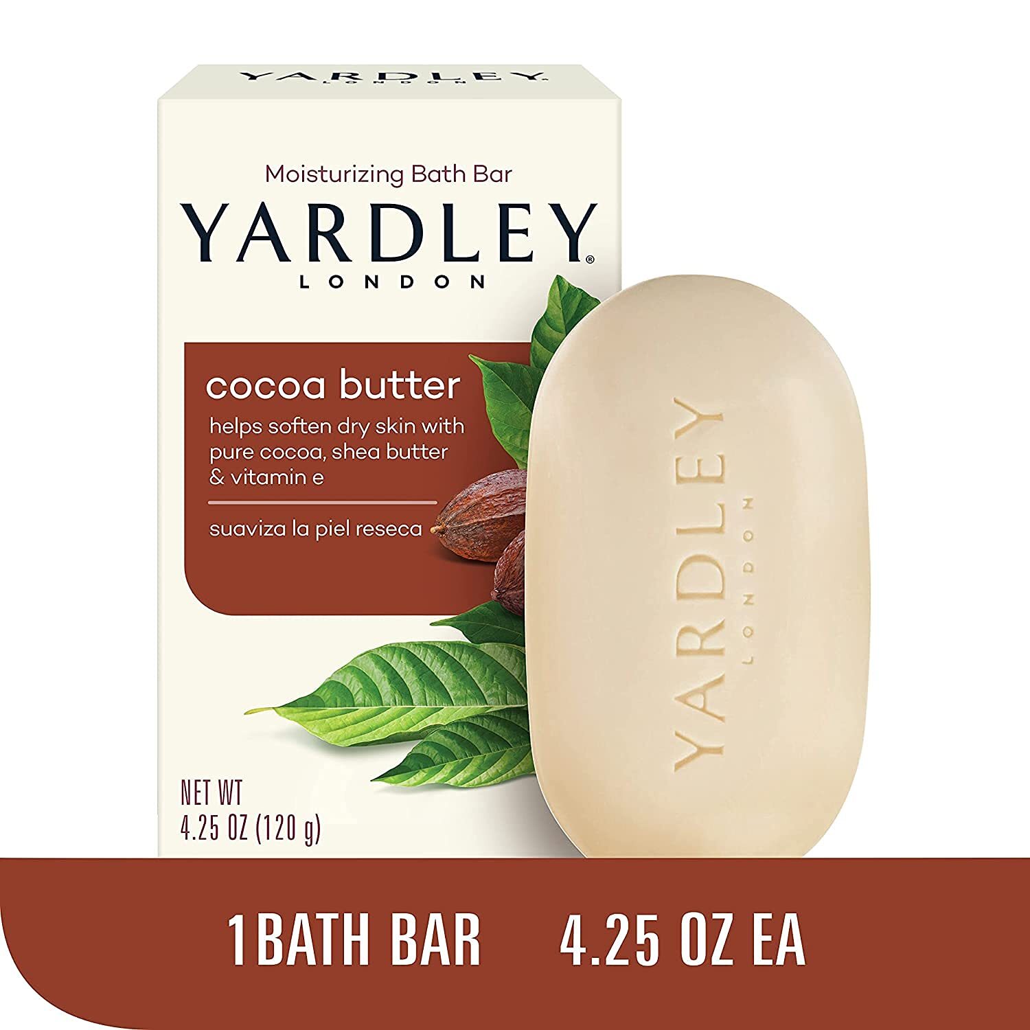 Yardley London Cocoa Butter Vitamin E Bar Soap 4.25 Ounce Pack of 6