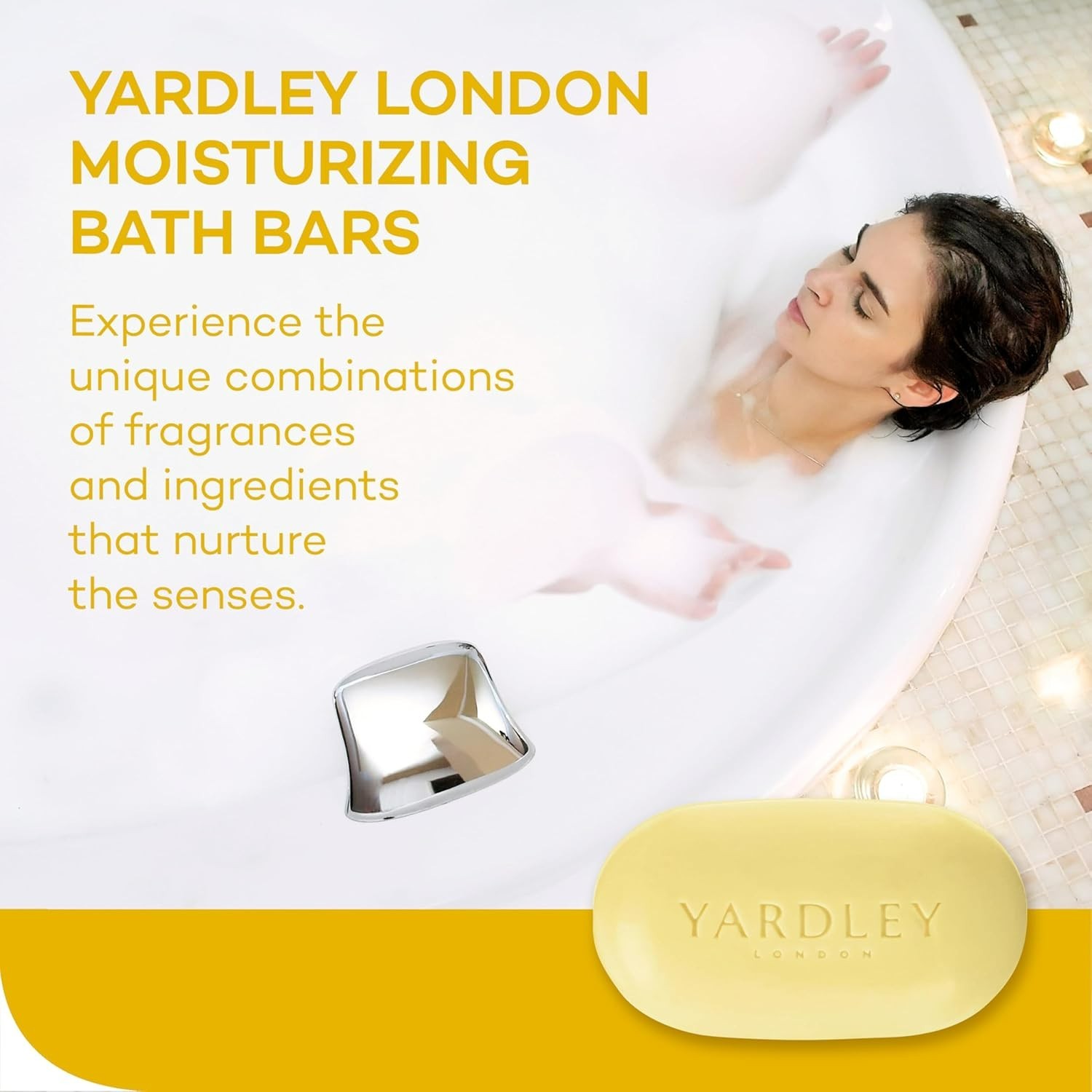 London Lemon Verbena 4.25 oz Moisturizing Bath Bar with Shea Butter & Oils