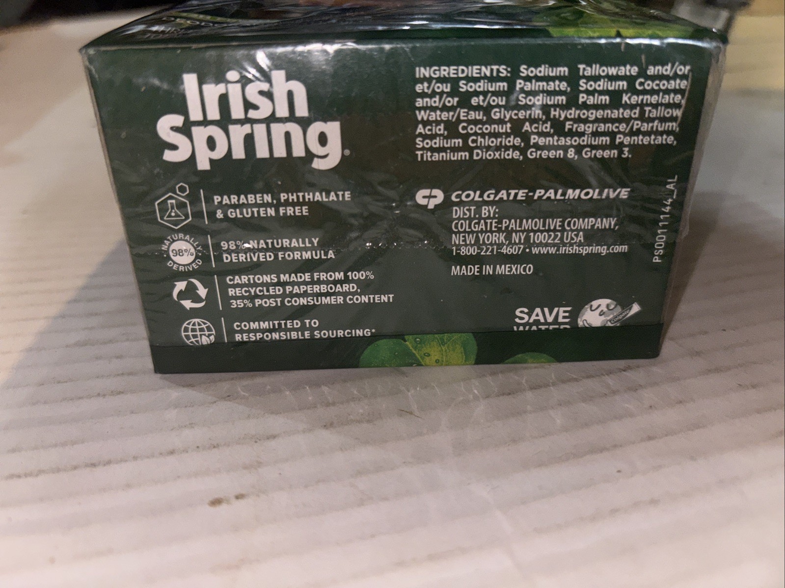 3 Irish Spring Original Clean Bar Soap 3.7 oz Each – No Flaxseed or Linseed Oil