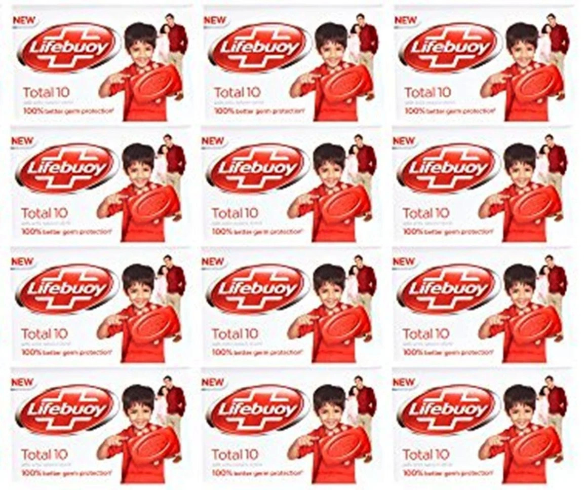 12x 44g Lifebuoy Total Soap Bath Soaps 12 Bars Lot Unilever Ltd Free Shipping