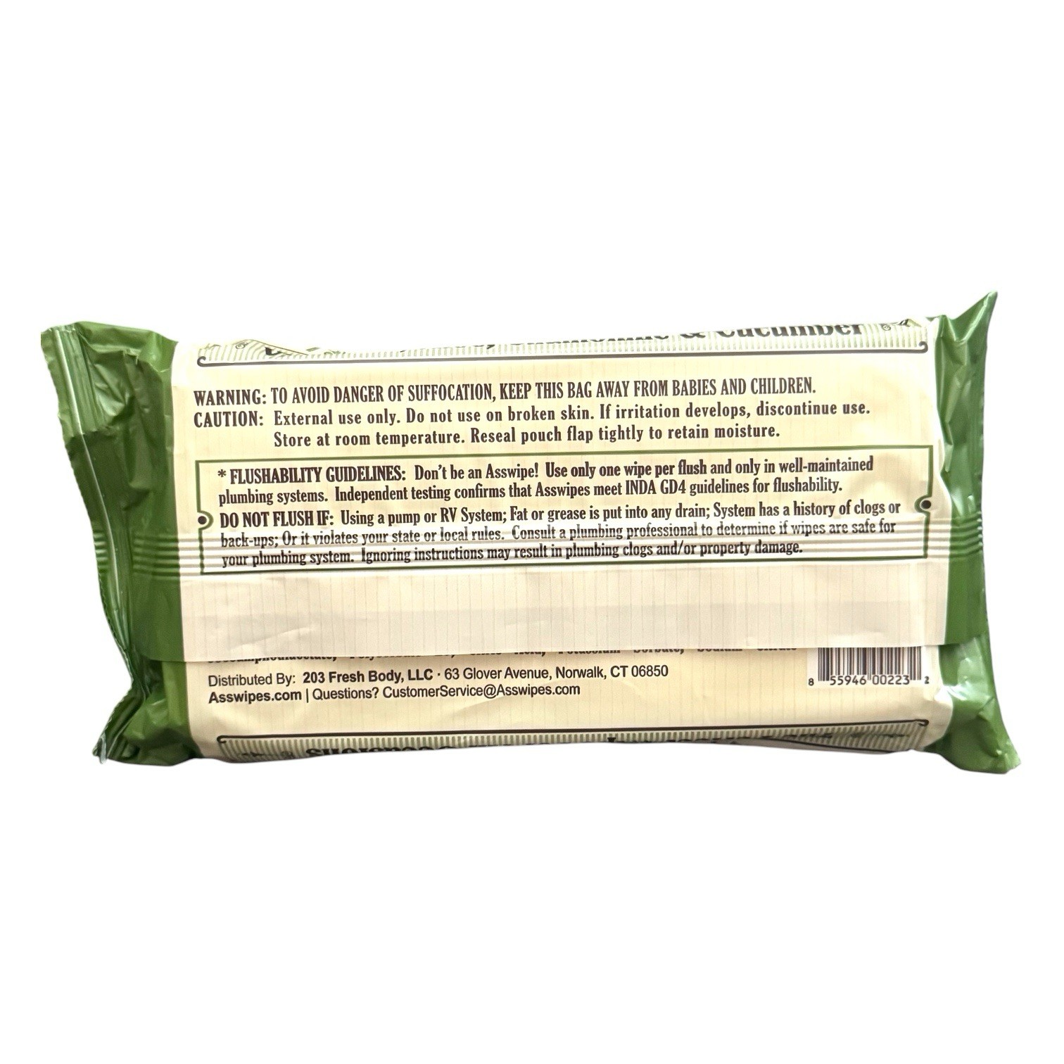 Asswipes Flushable Wipes 45ct (3 PACKS) Personal Cleansing Butt Buttwipes Adults