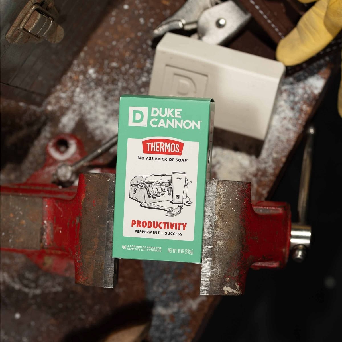 Duke Cannon Thermos™ Big Ass Brick of Soap Productivity Peppermint Benefits Vets
