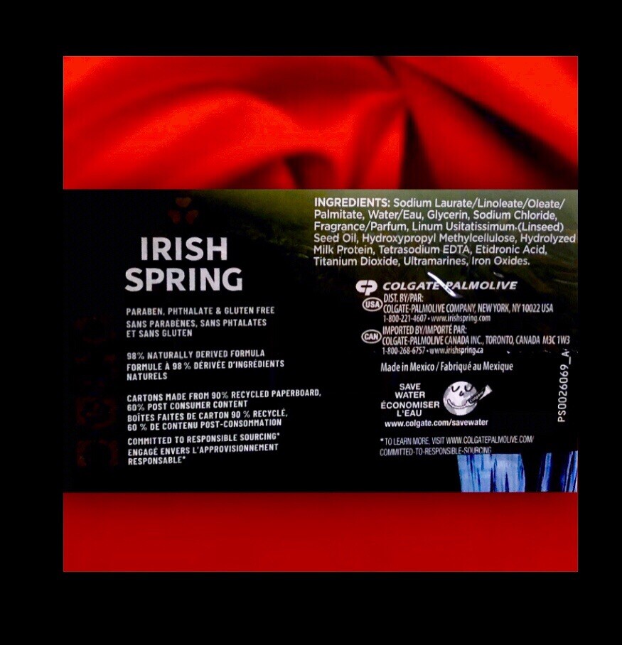 9 Bars Irish Spring Moisture Blast Deodorant Bar Soap:(3pk x 3), 12hr Fresh