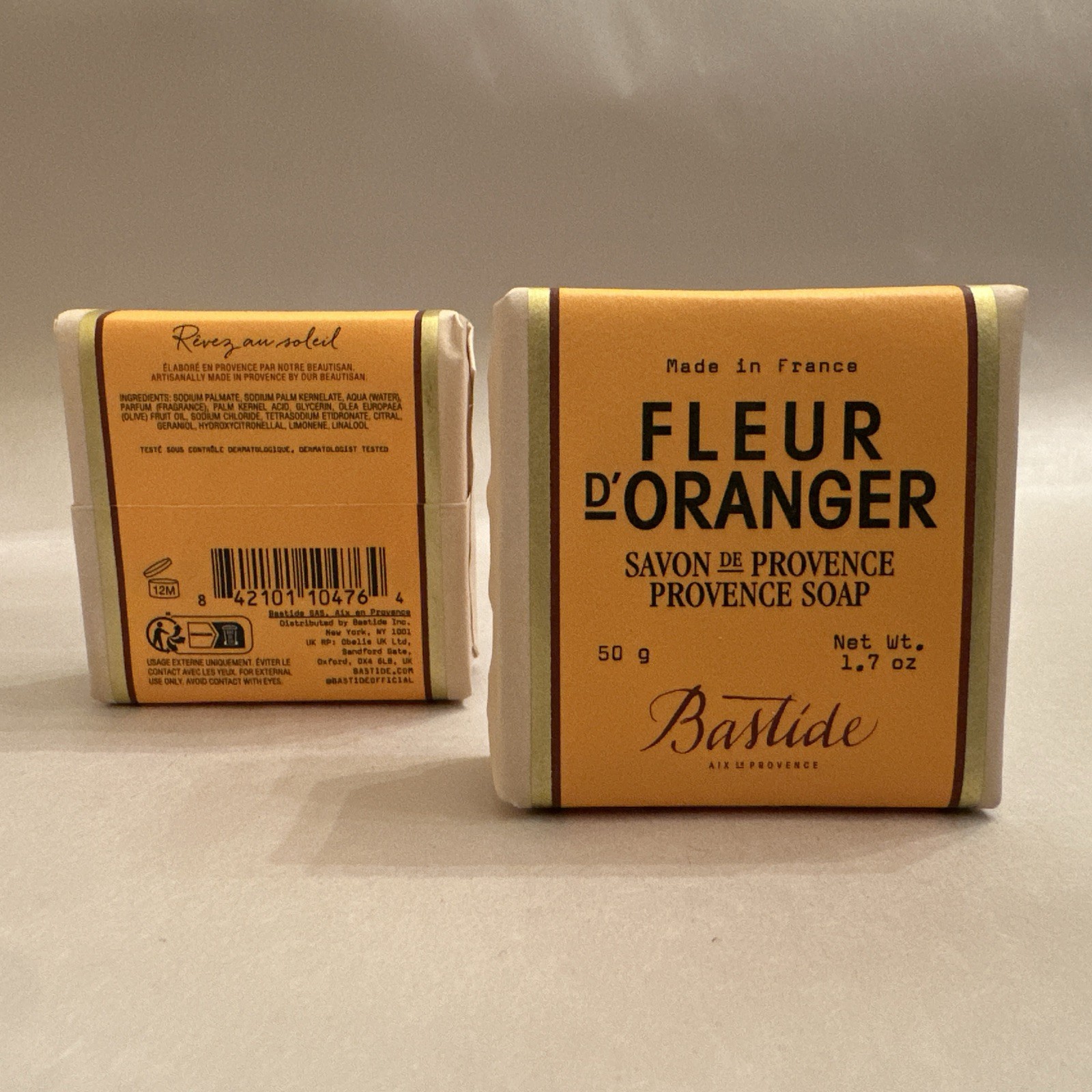 Bastide Fleur d’Oranger Savon de Provence Soap 1.7oz Travel Size 2-Pack