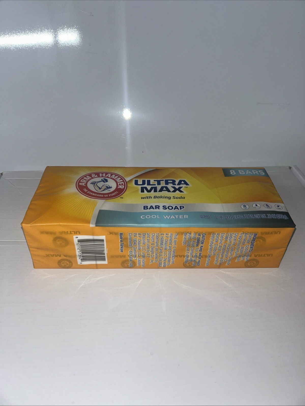 Arm & Hammer Ultra Max with Baking Soda Bar Soap Cool Water 8 Pack 3.5 oz each