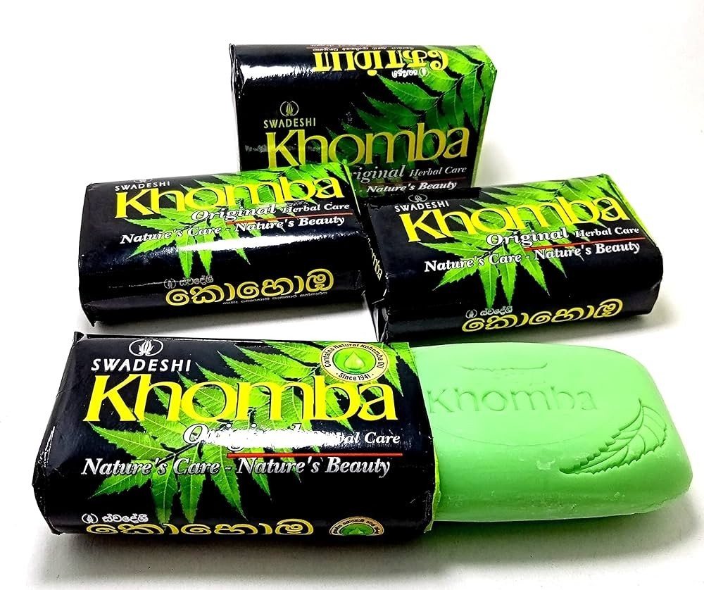 Swadeshi Khomba Neem Herbal Soap Natural Ayurvedic Skin Care Sri Lanka