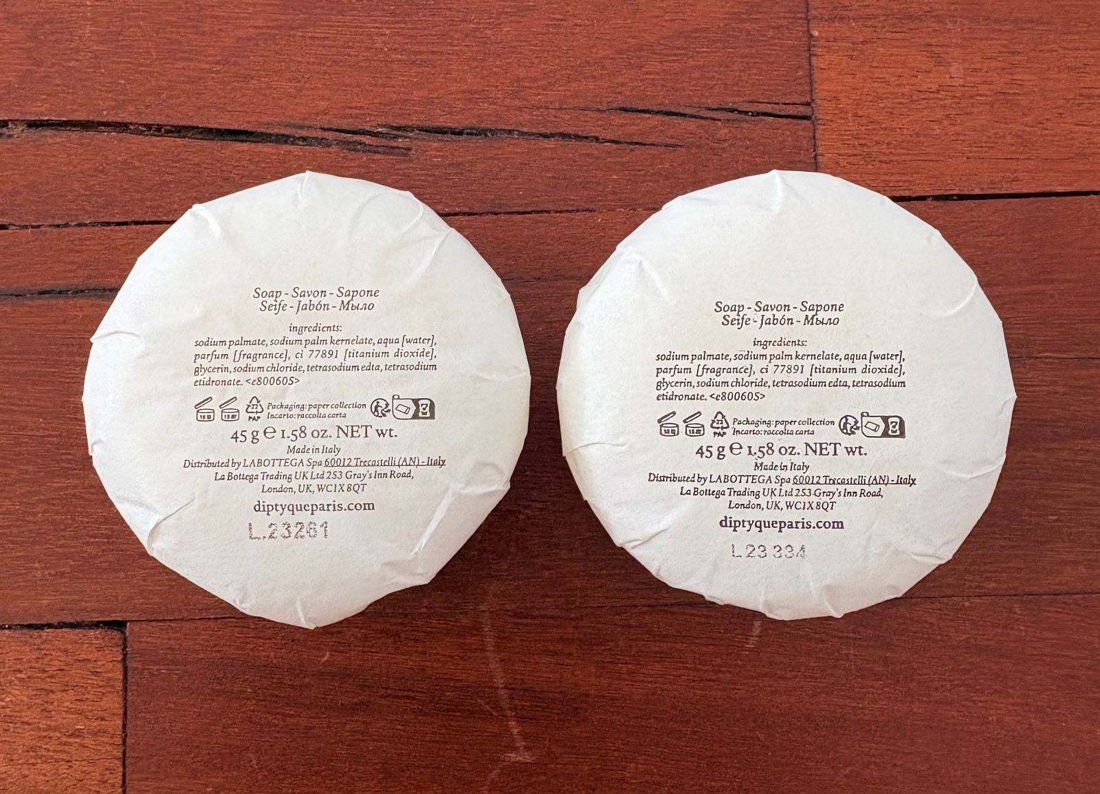 11x DIPTYQUE PARIS Philosykos Soap Bar Savon Sapone – Travel Size 45g / 1.58oz