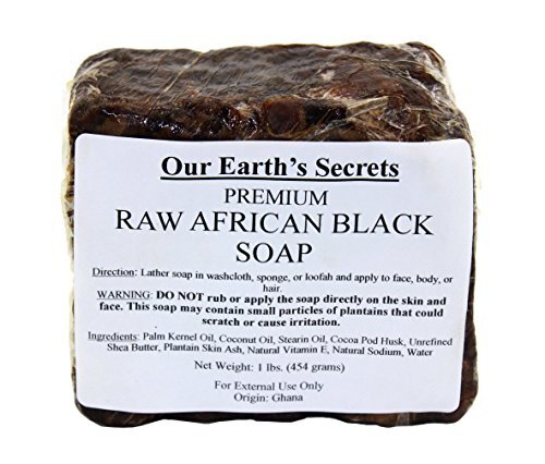 Jabon Negro Africano Crudo, 1 Lb.