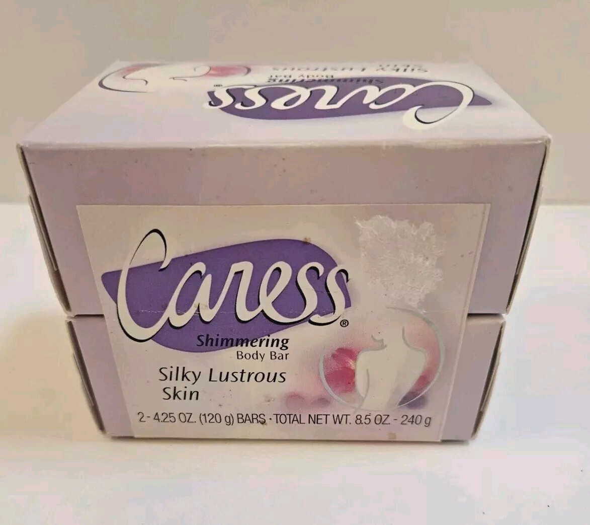 VTG Caress Shimmering Body Bar Silky Lustrous Skin Full Size 4.25 oz Lot of 2