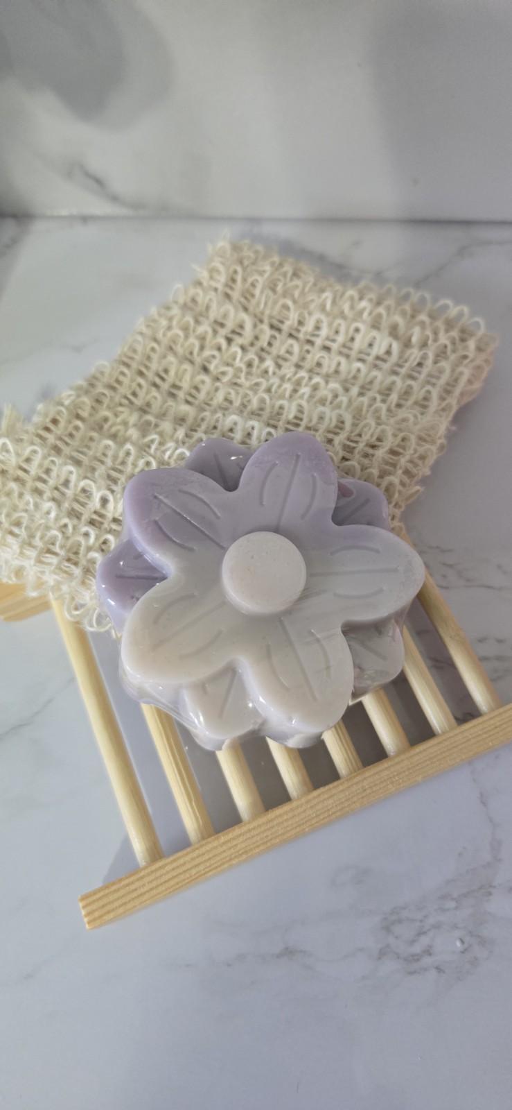 Handmade Rice Soap Gift Set – with Bamboo Soap Dish & Exfoliating Soap Saver Bag