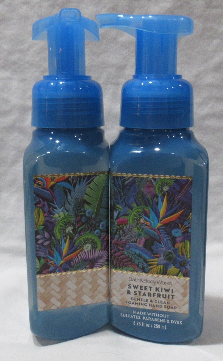 Bath & Body Works G&C Foaming Hand Soap Set Lot of 2 SWEET KIWI & STARFRUIT
