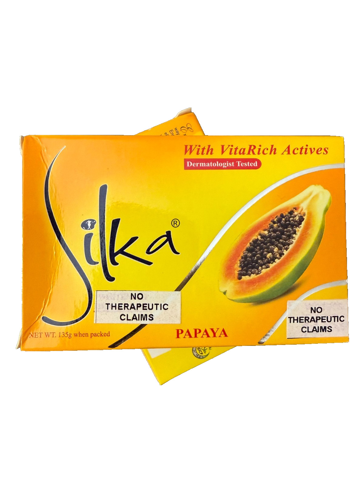 SILKA Whitening Herbal Papaya Soap with VitaRich Actives 135g(LOT OF 4)FREE SHIP