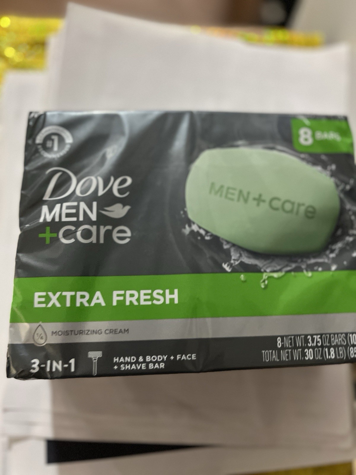 Dove Men+Care Extra Fresh 3-in-1 Moisturizing Bar Soap 8ct 30 oz