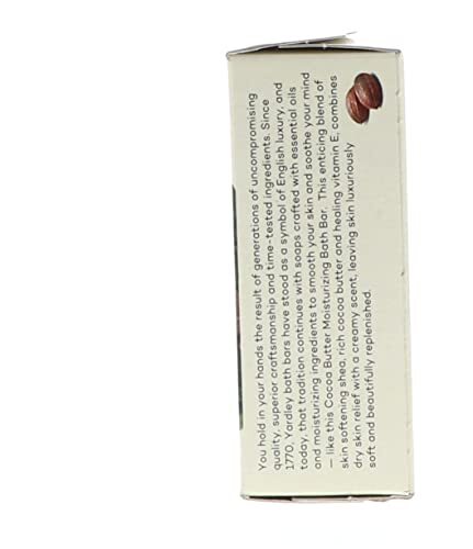 Yardley Moisturizing Bar Cocoa Butter, Chocolate, 4.25oz